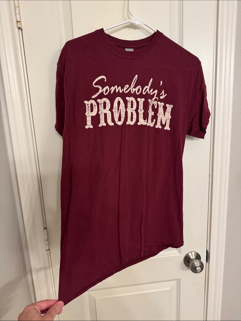 Gildan Burgundy Short-Sleeve 'Somebody's PROBLEM' Graphic Tee